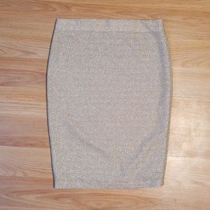 Glitter pencil skirt